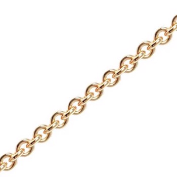 Rund anker i 14 karat Guld ankelkæde 2,0 mm (trådtykkelse 0,5) i længde 24-26 cm